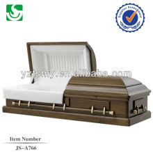 JS-A766 parfait coupé cercueils noyer massif
